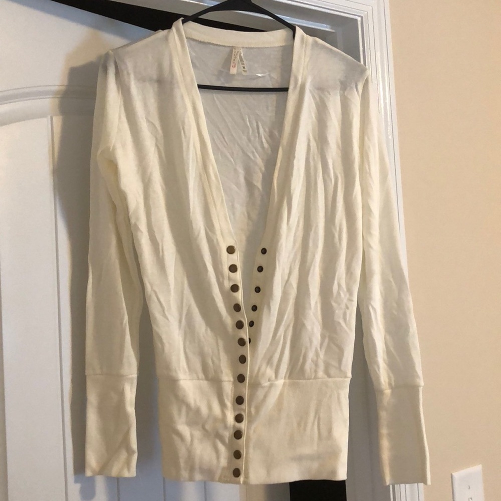 Lightweight button down cardigan.
